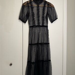 Elegant Black Sheer Dress